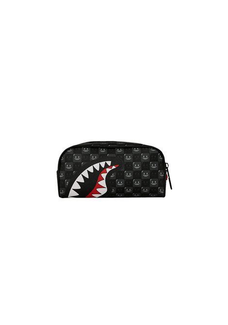 Sprayground Sharks In Paris WTF Bubbly Black Check Pouch Black Unisex SPRAYGROUND |  | 910B9316NSZ-