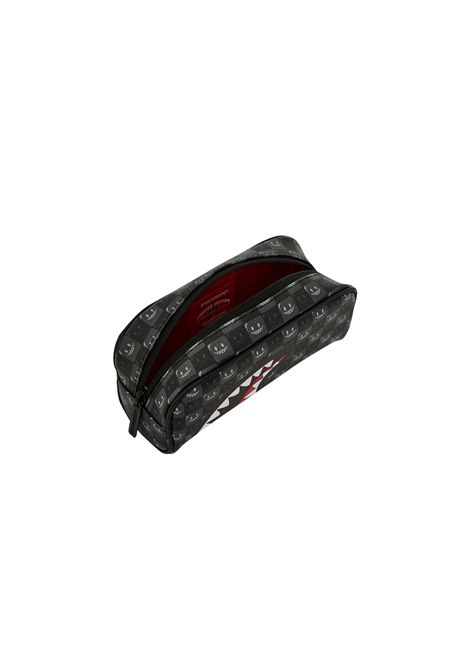 Sprayground Sharks In Paris WTF Bubbly Black Check Pouch Black Unisex SPRAYGROUND |  | 910B9316NSZ-