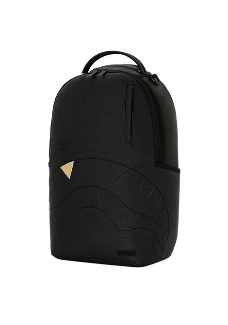 Sprayground Blacked Out Embossed Gold Tooth Backpack Black Gold Unisex SPRAYGROUND | Backpacks | 910B9325NSZ-