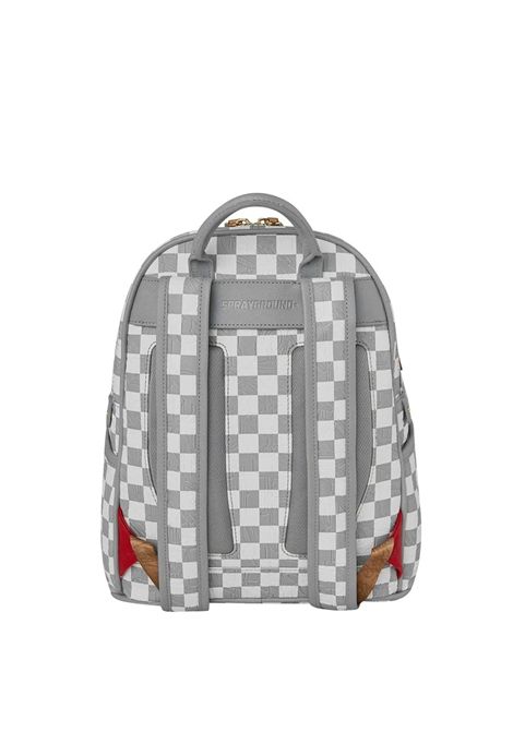 Sprayground Embossed Cream Check Savage Backpack Grey Cream Unisex SPRAYGROUND | Backpacks | 910B9396NSZ-