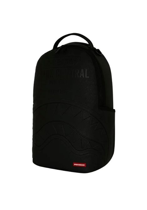 Sprayground Shark Central Embossed Black Nylon Backpack Black Unisex SPRAYGROUND | Backpacks | 910B9626NSZ-