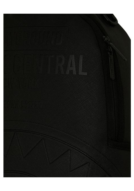 Sprayground Shark Central Embossed Black Nylon Backpack Black Unisex SPRAYGROUND | Backpacks | 910B9626NSZ-