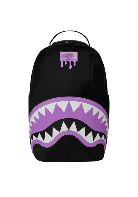 Sprayground Shark Central Light Purple Backpack Black Purple Unisex SPRAYGROUND | Backpacks | 910B9631NSZ-