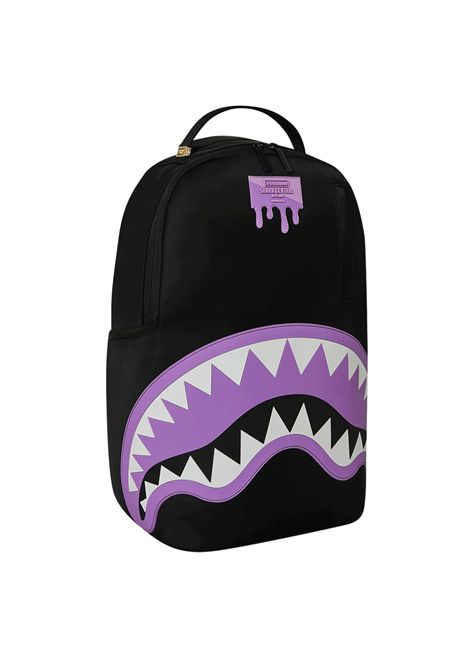 Sprayground Shark Central Light Purple Backpack Black Purple Unisex SPRAYGROUND | Backpacks | 910B9631NSZ-