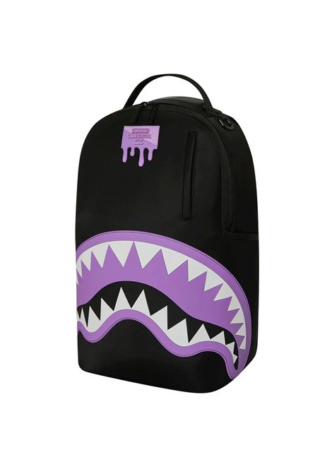 Sprayground Shark Central Light Purple Backpack Black Purple Unisex SPRAYGROUND | Backpacks | 910B9631NSZ-