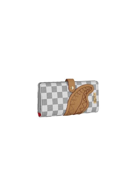 Sprayground Embossed Cream Check Single Fold Wallet Grey Cream Unisex SPRAYGROUND | Wallet | 910W9402NSZ-
