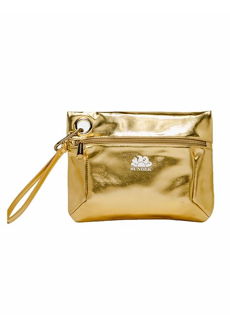 Pochette Sundek con Logo Laminata Oro Donna SUNDEK | Pochette | AW416ABPU7LA-101LA