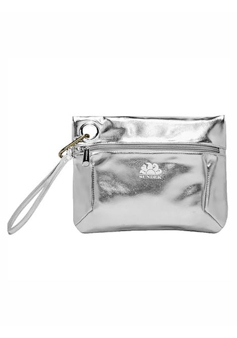 Pochette Sundek con Logo Laminata Argento Donna SUNDEK | Pochette | AW416ABPU7LA-083LA