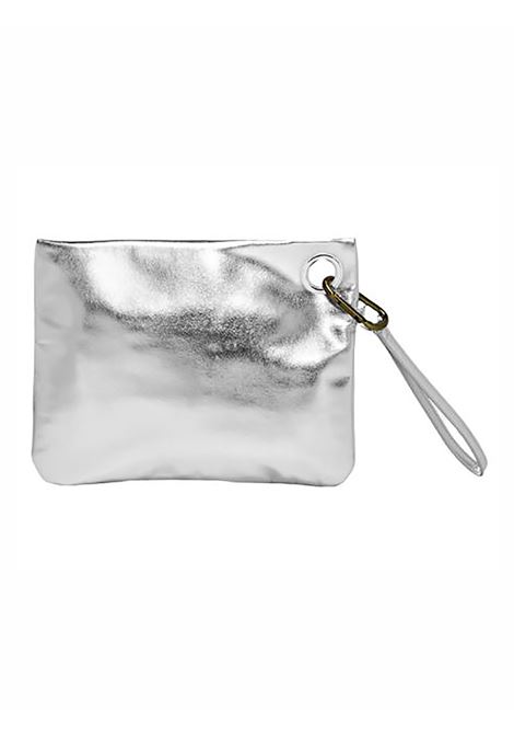 Pochette Sundek con Logo Laminata Argento Donna SUNDEK | Pochette | AW416ABPU7LA-083LA