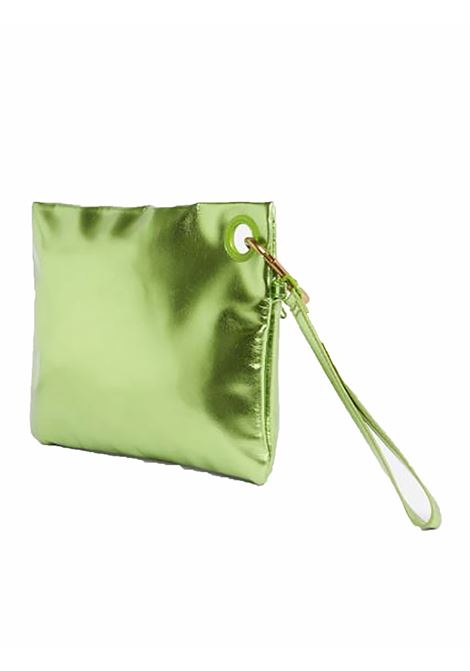 Pochette Sundek con Logo Laminata Verde Donna SUNDEK | Pochette | AW416ABPU7LA-267LA