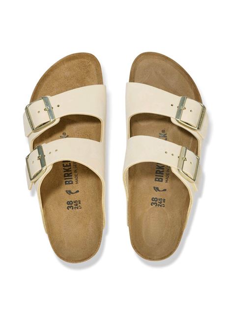 Birkenstock Arizona Nubuck Leather Sandals Ecru Women BIRKENSTOCK | Sandals | 1026711-ECRU