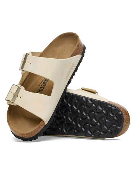 Birkenstock Arizona Nubuck Leather Sandals Ecru Women BIRKENSTOCK | Sandals | 1026711-ECRU