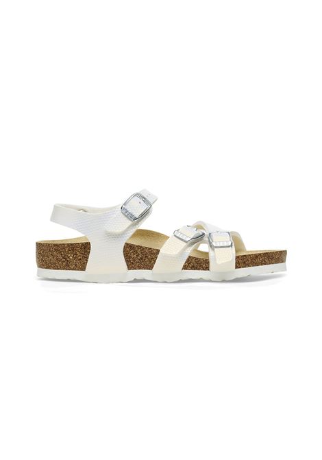 Birkenstock Kumba Sandals Shiny Lizard White Kids BIRKENSTOCK | Sandals | 1026909-WHITE