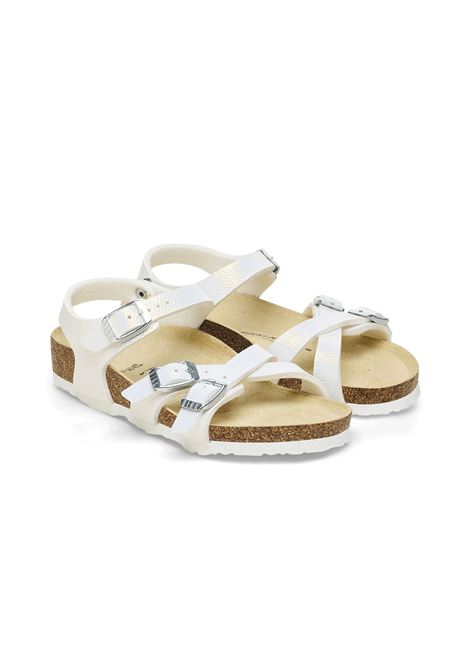 Birkenstock Kumba Sandals Shiny Lizard White Kids BIRKENSTOCK | Sandals | 1026909-WHITE