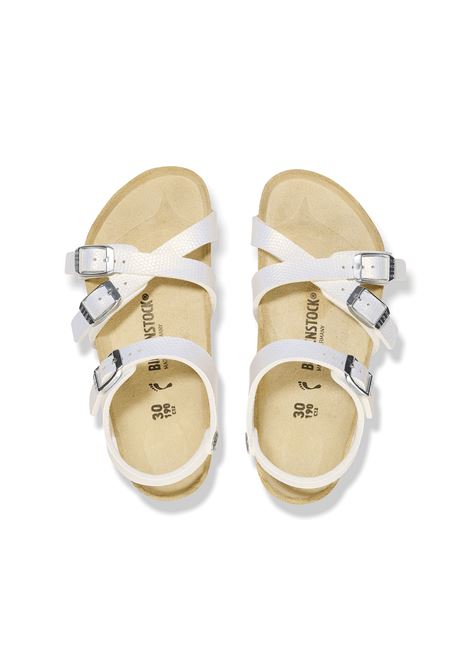 Birkenstock Kumba Sandals Shiny Lizard White Kids BIRKENSTOCK | Sandals | 1026909-WHITE