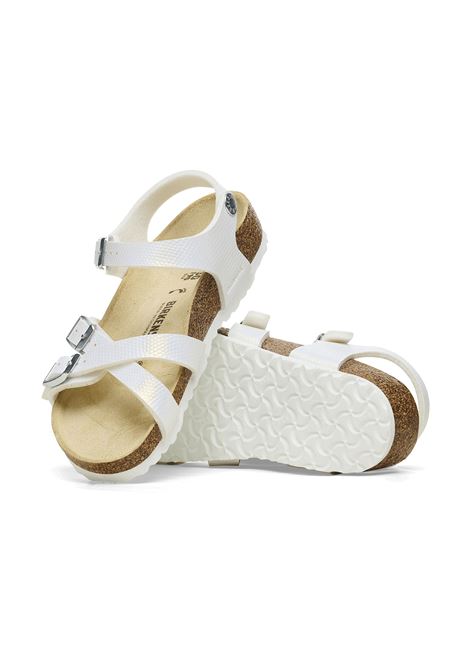 Birkenstock Kumba Sandals Shiny Lizard White Kids BIRKENSTOCK | Sandals | 1026909-WHITE