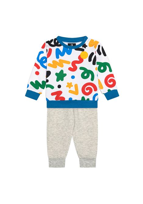 Converse Squiggle All Over Print Crew Set Multicolor Infant CONVERSE | Tracksuits | 6CF302-C87