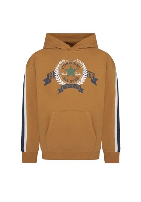 Converse CNVB REC Club FT Sleeve Stripe Hoodie Tobacco Junior CONVERSE | Sweatshirts | 9CF284-X9T