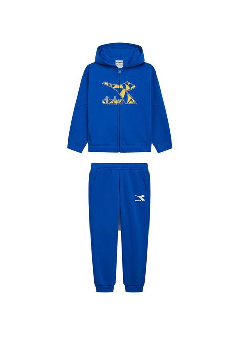 Tuta Diadora Full Zip Riddle Con Cappuccio Blu Bambini DIADORA | Tute | 180457-60044