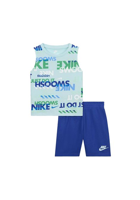 Set Nike Sportswear PE All Over Print Tank Short Blu Infant NIKE | Set | 66M044-U89