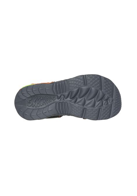 Sandali Skechers S-Lights Creature Splash Nero Arancione Bambini SKECHERS | Sandali skechers | 400614L-BKOR