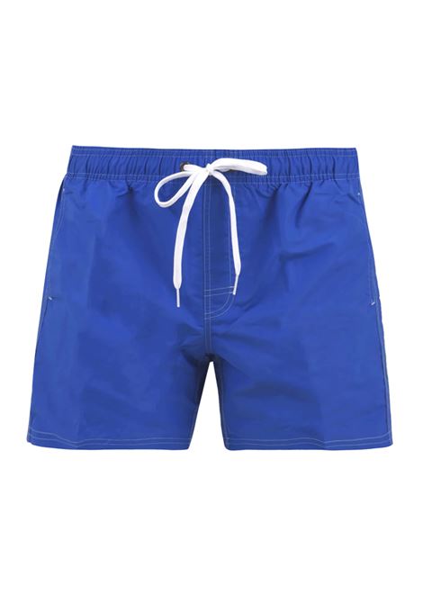 Sundek Iconic Taffeta Stretch Waist Swim Trunks Sapphire Blue Men SUNDEK | Swimwear | M504BDTA100-00108