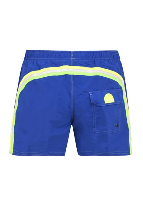 Sundek Iconic Taffeta Stretch Waist Swim Trunks Sapphire Blue Men SUNDEK | Swimwear | M504BDTA100-00108