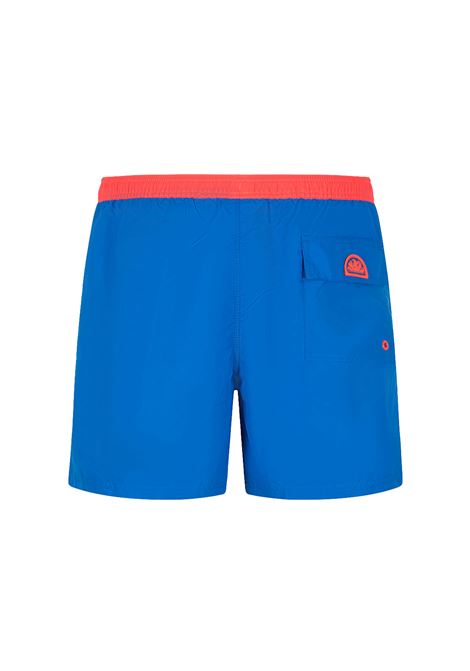 Sundek Iconic Taffeta Swimshort with contrasting Piping Over Sky Men SUNDEK | Swimwear | M732BDTA100-A2201