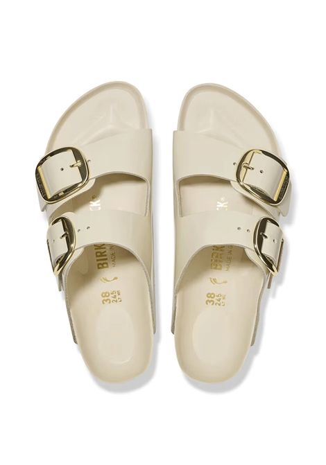 Birkenstock Arizona Big Buckle Natural Patent Leather High-Shine Ecru Women BIRKENSTOCK | Sandals | 1026128-SAND