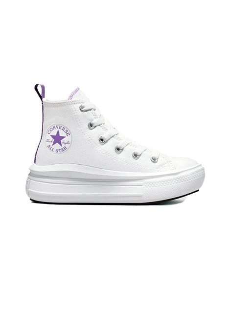 Scarpe Converse Chuck Taylor All Star Move Bianco Lilla Bambina CONVERSE | Sneakers | A03669C-