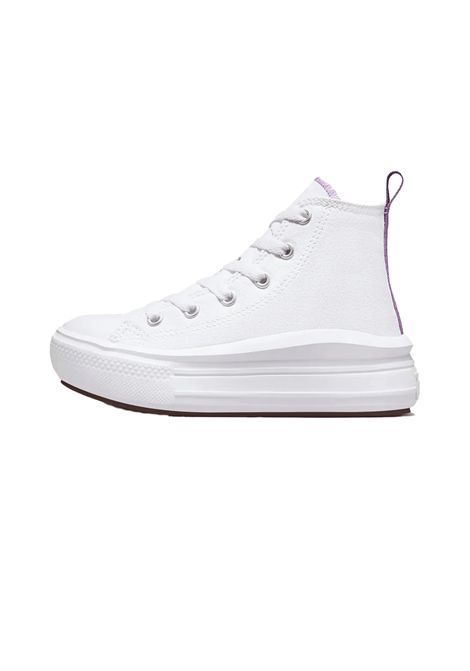 Scarpe Converse Chuck Taylor All Star Move Bianco Lilla Bambina CONVERSE | Sneakers | A03669C-