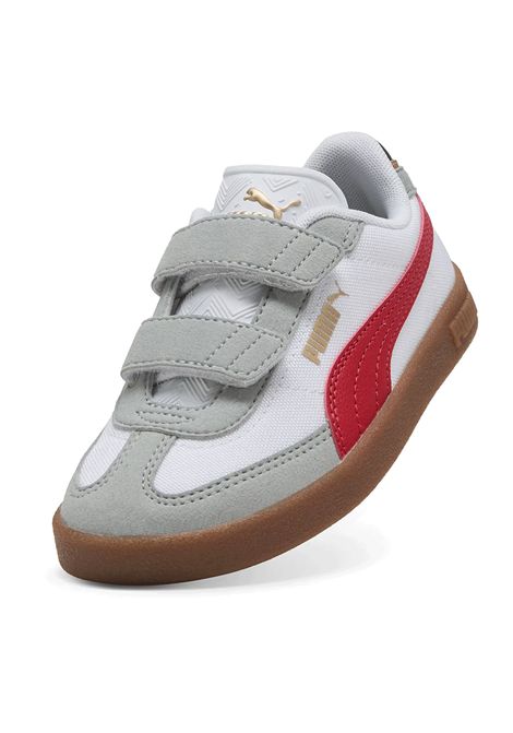Puma Club II Era CV Shoes White Grey Red Infant PUMA | Sneakers | 402310-03