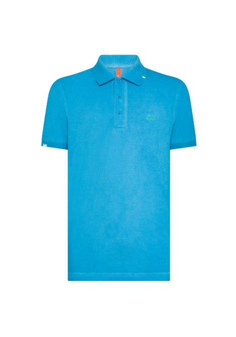 Sun68 Special Dyed Beach Polo Light Teal Men SUN68 | Polo Shirts | A35143-73