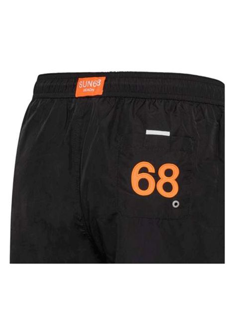 Costume Sun68 con Logo Fluo Nero Uomo SUN68 | Costumi | H33108-11