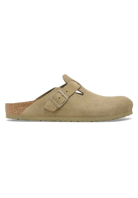Birkenstock Boston Suede Leather Sandals Faded Khaki Unisex BIRKENSTOCK | Sandals | 1025844-KHAKI