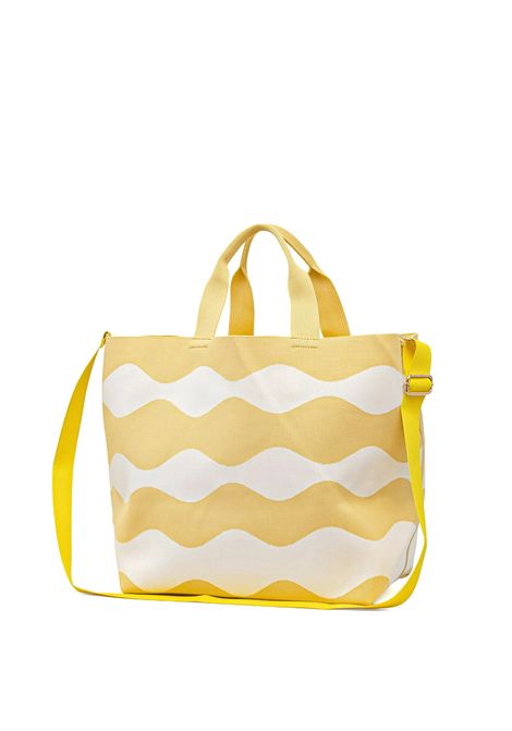 Borsa da Mare Blauer Knitted S Bianco Giallo Donna BLAUER | Borse | BASKET01-BEIGE