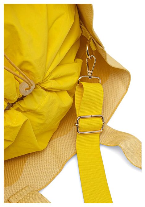 Borsa da Mare Blauer Knitted S Bianco Giallo Donna BLAUER | Borse | BASKET01-BEIGE