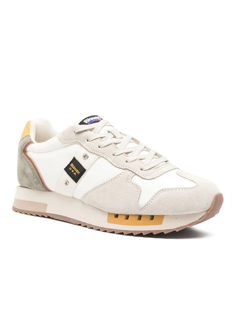 Blauer QUEENS01 Shoes White Beige Men BLAUER | Sneakers | QUEENS01-WHITE