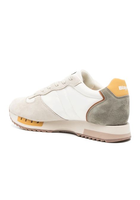 Blauer QUEENS01 Shoes White Beige Men BLAUER | Sneakers | QUEENS01-WHITE