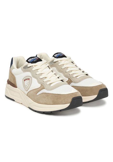 Blauer Ray02 Shoes White Beige Men BLAUER | Sneakers | RAY02-BEIGE