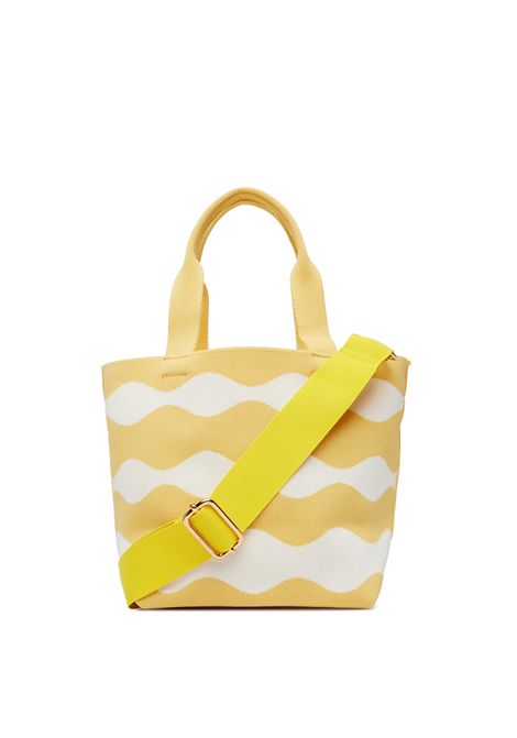 Borsa da Mare Blauer Knitted XS Bianco Giallo Donna BLAUER | Borse | XSBASKET01-BEIGE