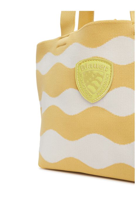 Borsa da Mare Blauer Knitted XS Bianco Giallo Donna BLAUER | Borse | XSBASKET01-BEIGE