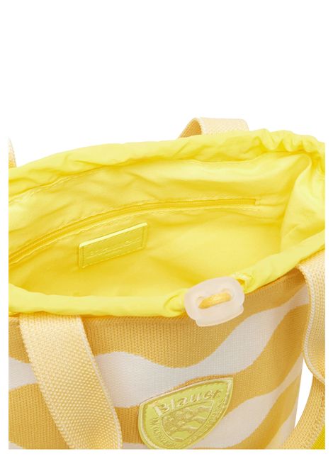 Borsa da Mare Blauer Knitted XS Bianco Giallo Donna BLAUER | Borse | XSBASKET01-BEIGE