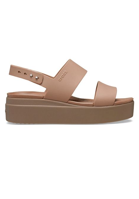 Crocs Brooklyn Low Wedge with Strap Sandals Milk Mushroom Women CROCS | Sandals | 206453-LTMU