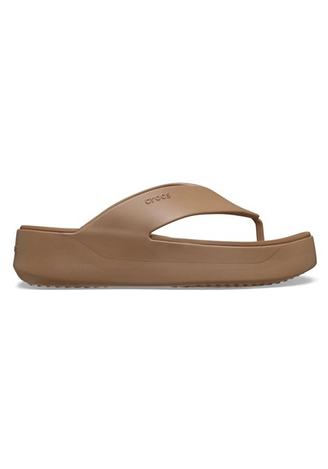 Crocs Getaway Platform Flip Sandals Milk Chocolate Women CROCS | Sandals | 209410-MICH
