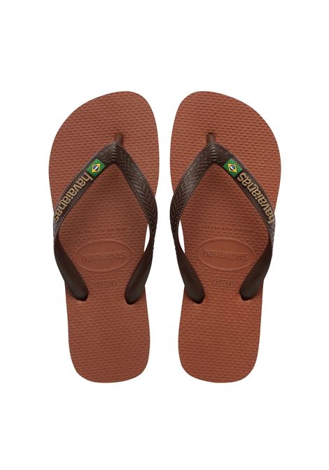 Havaianas Brasil Logo Flip-Flops Rust Coffee Unisex HAVAIANAS | Flip Flops | 4110850-2815