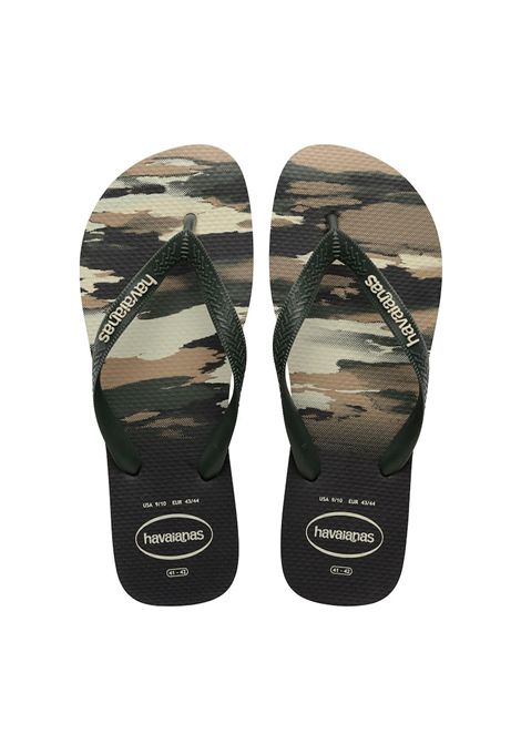Havaianas Top Camu Flip-Flops Black Olive Green Unisex HAVAIANAS | Flip Flops | 4141398-9052