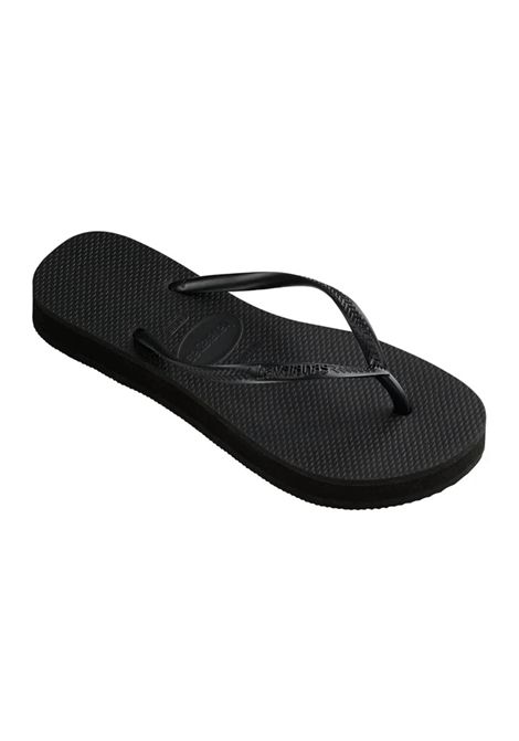 Havaianas Slim Flatform Flip-Flops Black Women HAVAIANAS | Flip Flops | 4144537-0090