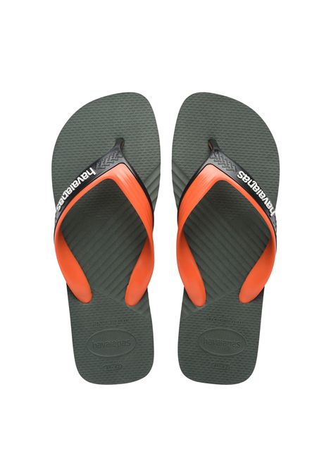 Havaianas Dual Flip-Flops Olive Green Orange Unisex HAVAIANAS | Flip Flops | 4145602-5983