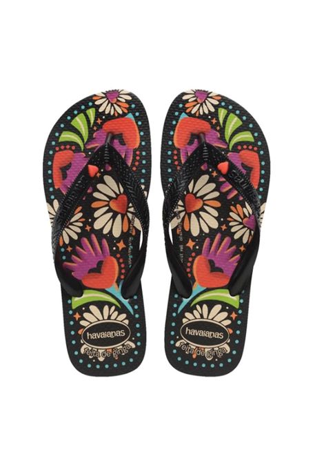 Havaianas Top Begonia Flip-Flops Black Multicolor Unisex HAVAIANAS | Flip Flops | 4150745-0090
